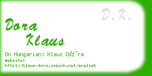 dora klaus business card